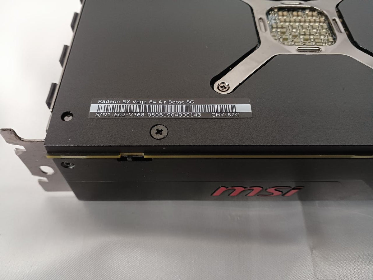 MSI Graphics Card: RADEON VEGA 64 AIRBOOST 8G OC