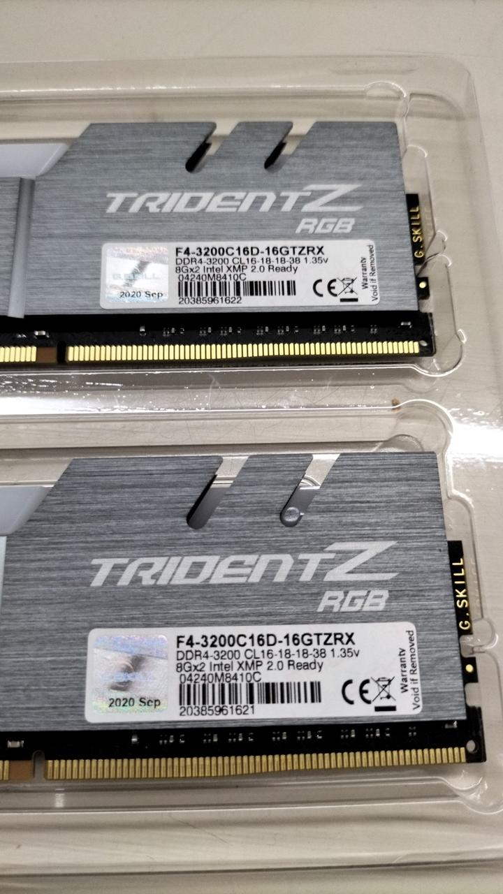 G.SKILL DDR4 8GB×2 F4-3200C16D-16GTZRX