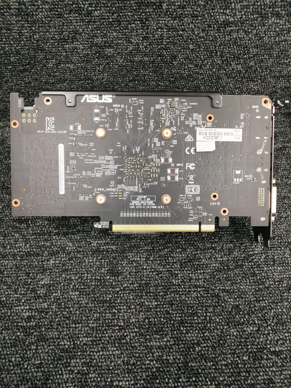 ASUS Graphics Card: DUAL-GTX1050TI-4G