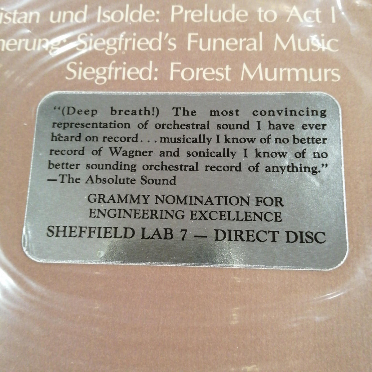 SHEFFIELD LAB ERICH LEINSDORF/WAGNER LAB-7