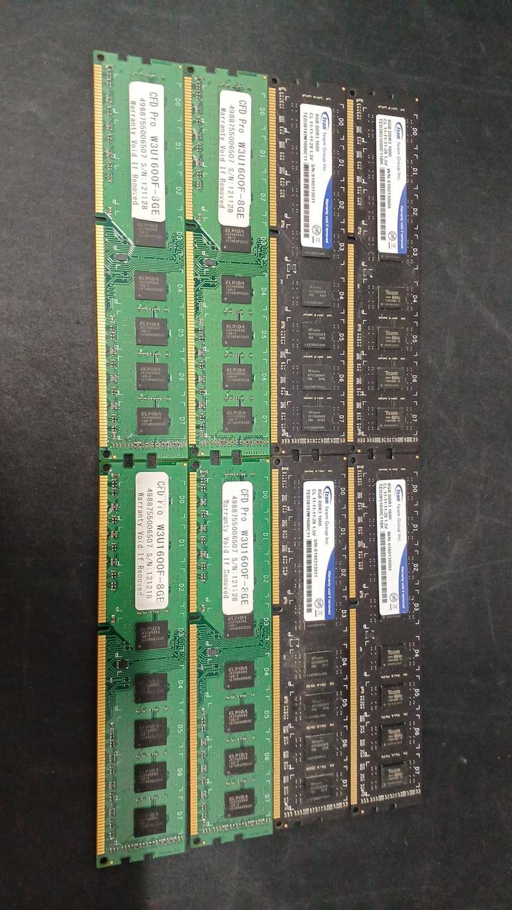 - DDR3 Memory 1600 (8GB 8 Modules) DDR3-1600