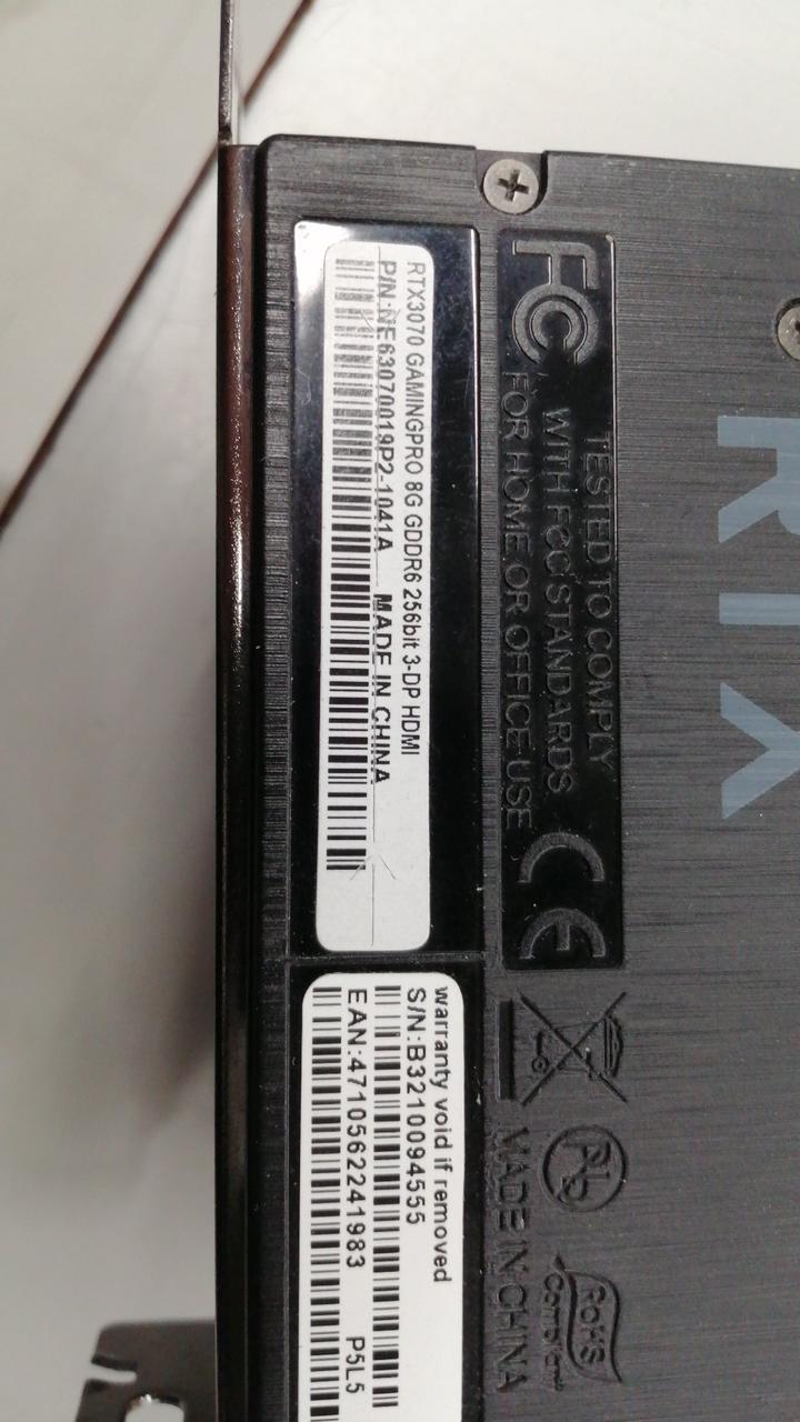 PALIT GPU RTX3070GEMINGPRO8GDDR6256BIT