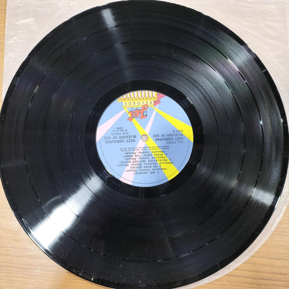 CBS Sony LP Record Blizzard of Oz: Legend of the Bloodstained Hero