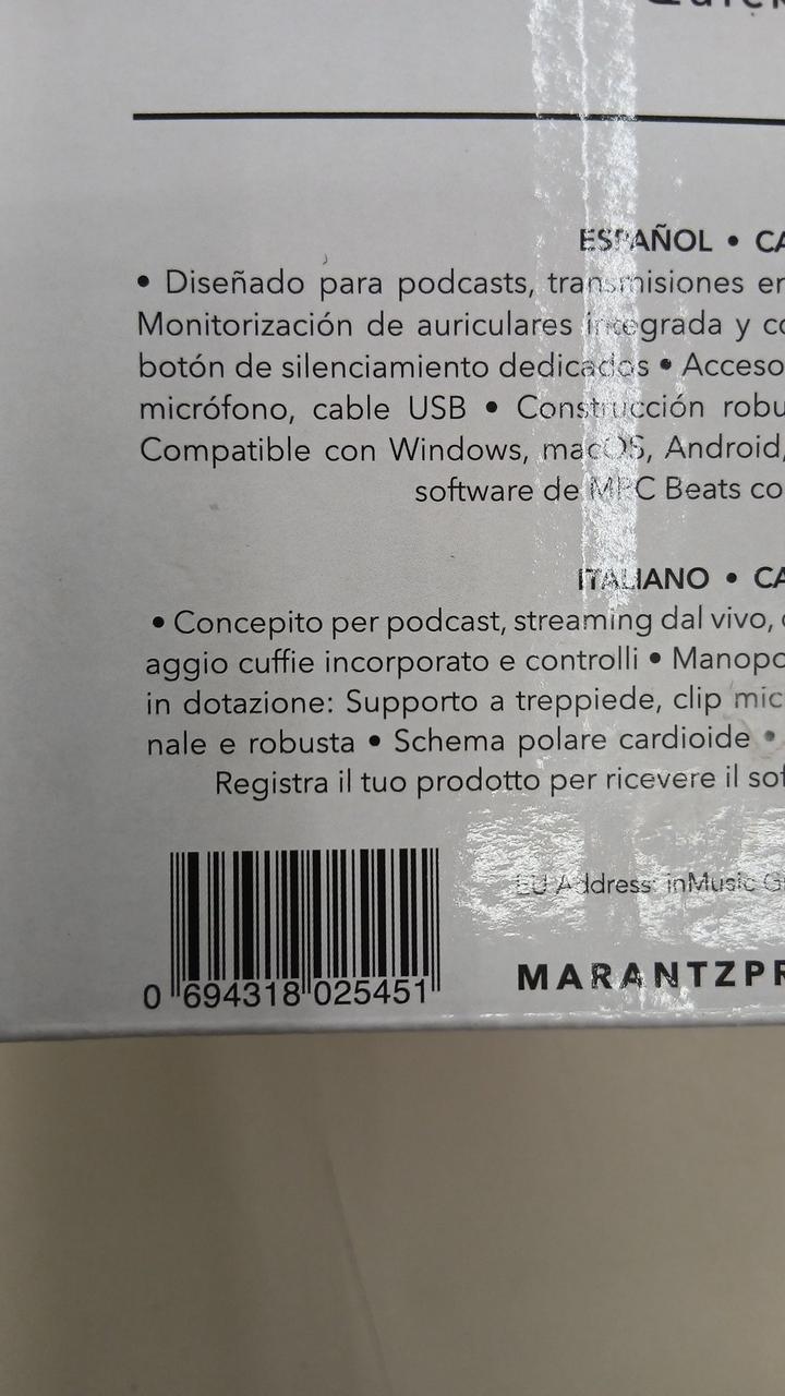 MARANTZ USB Condenser Microphone MPM-4000U