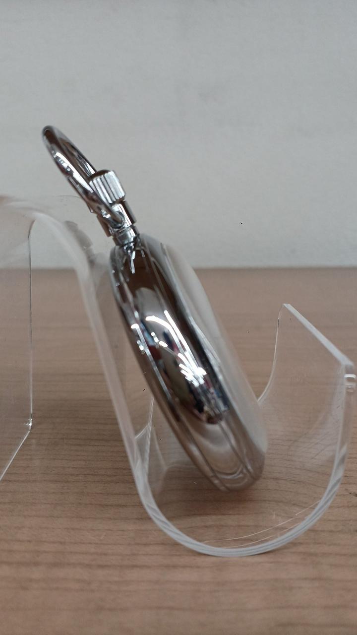 SEIKO Railway Clock 7550-0010 Silver × White Condition B