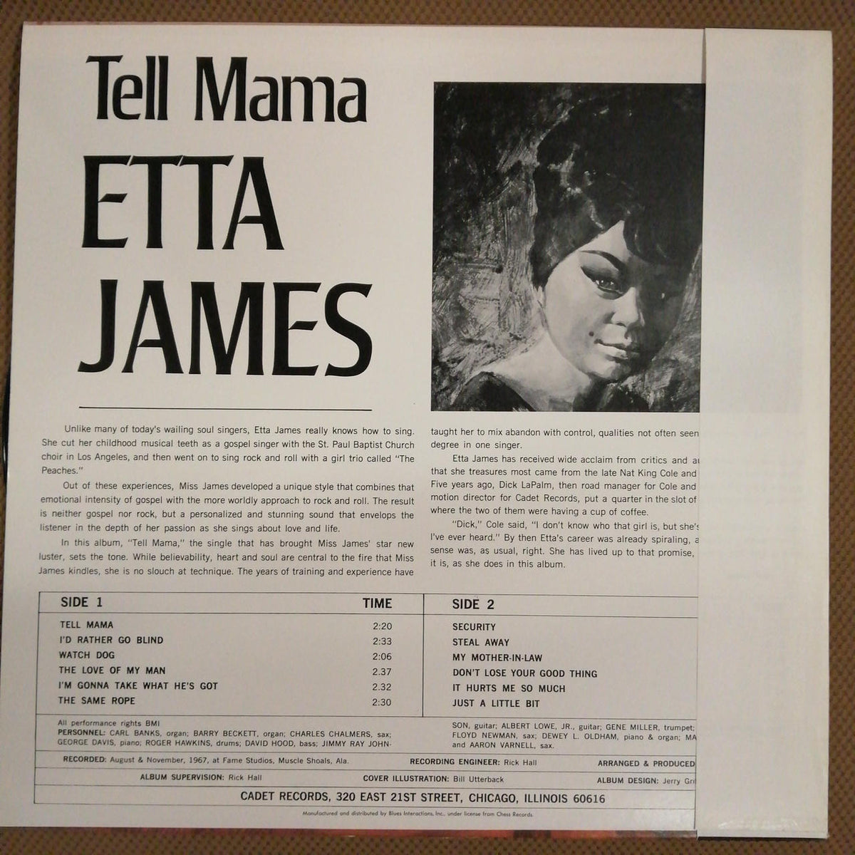 CHESS ETTA JAMES/TELL MAMA PLP-805