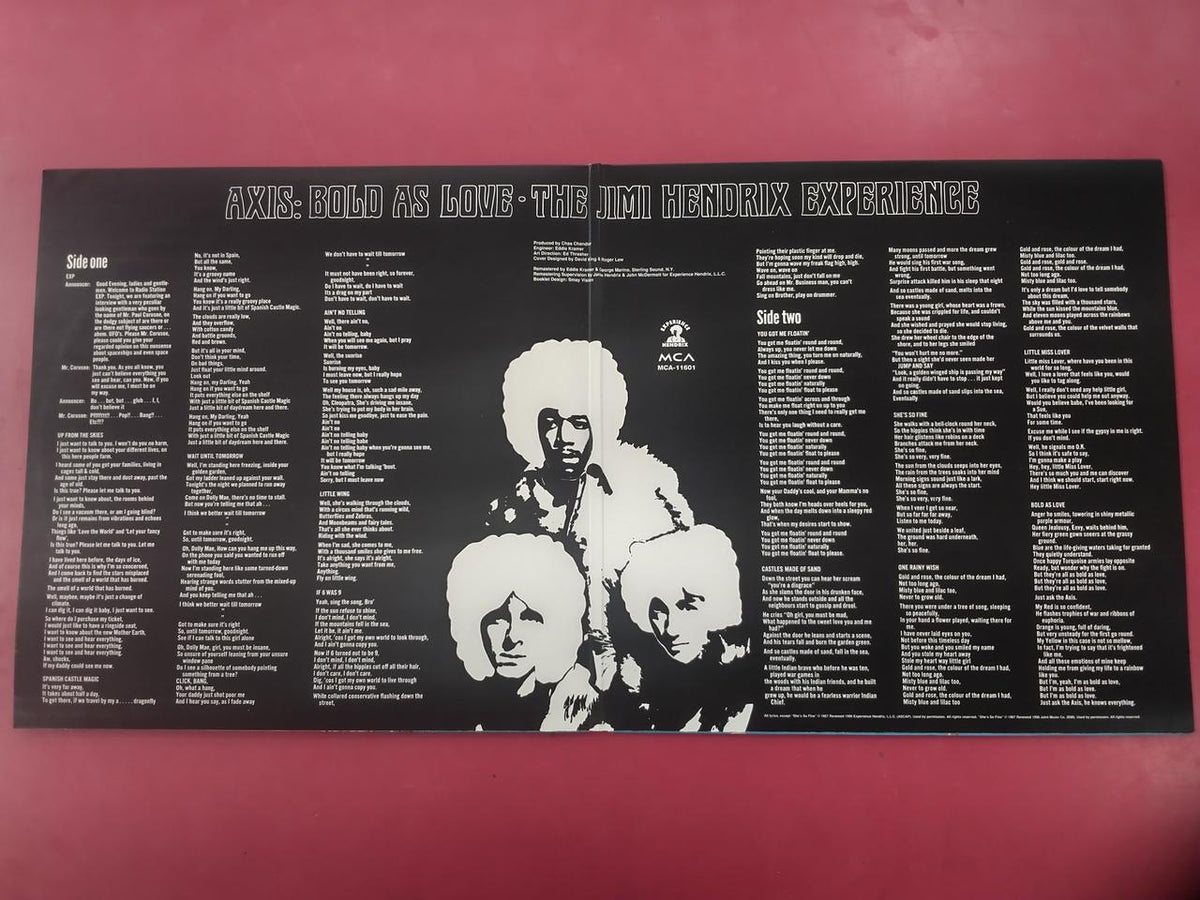MCA RECORDS LP Western Music AXIS: BOLD AS LOVE MCA-11601