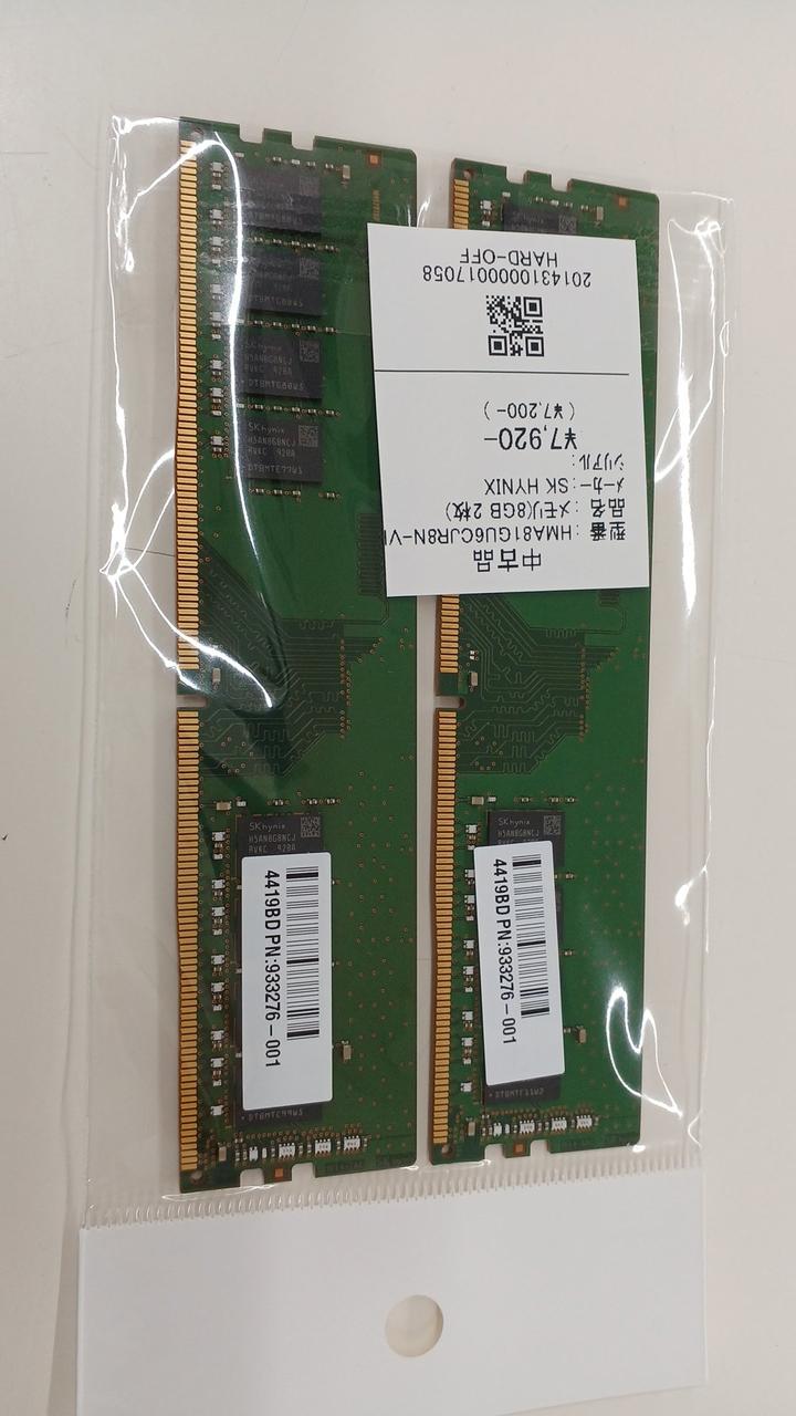 SK HYNIX Memory (2 8GB sticks) HMA81GU6CJR8N-VK