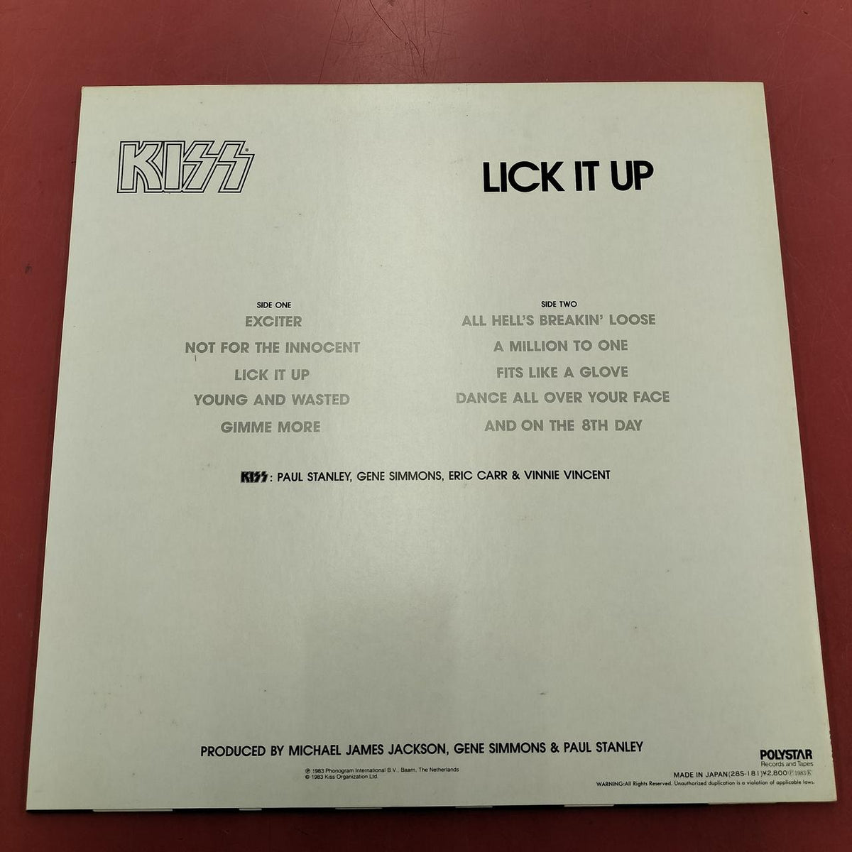 CASABLANCA KISS / "Hell's Recollection" (LICK IT UP) 28S-181