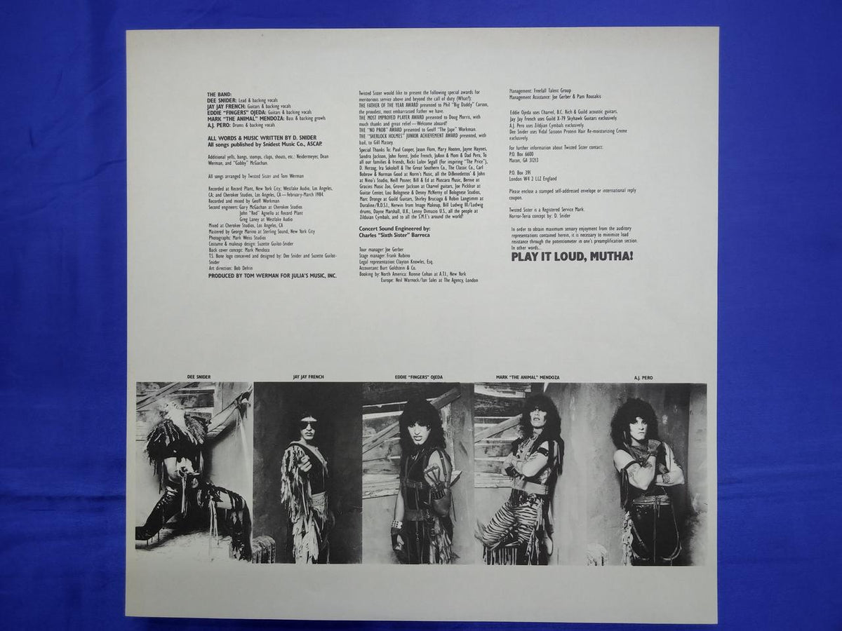 Warner Pioneer Twisted Sister Stay Hungry P-11492 - Banzai Thrifting | BanzaiHobby