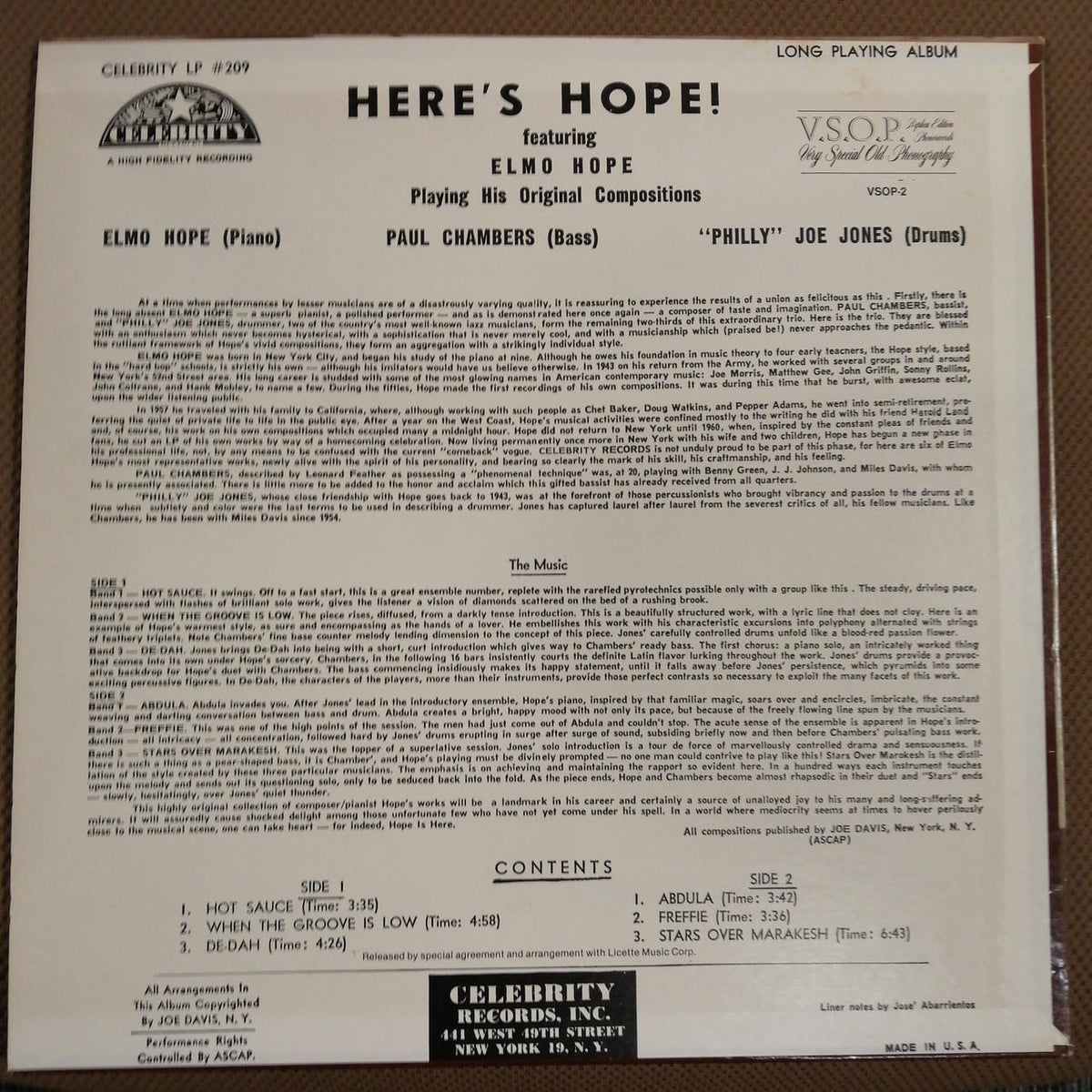 CELEBRITY HERE'S HOPE /ELMO HOPE CEL-209 - Banzai Thrifting | BanzaiHobby