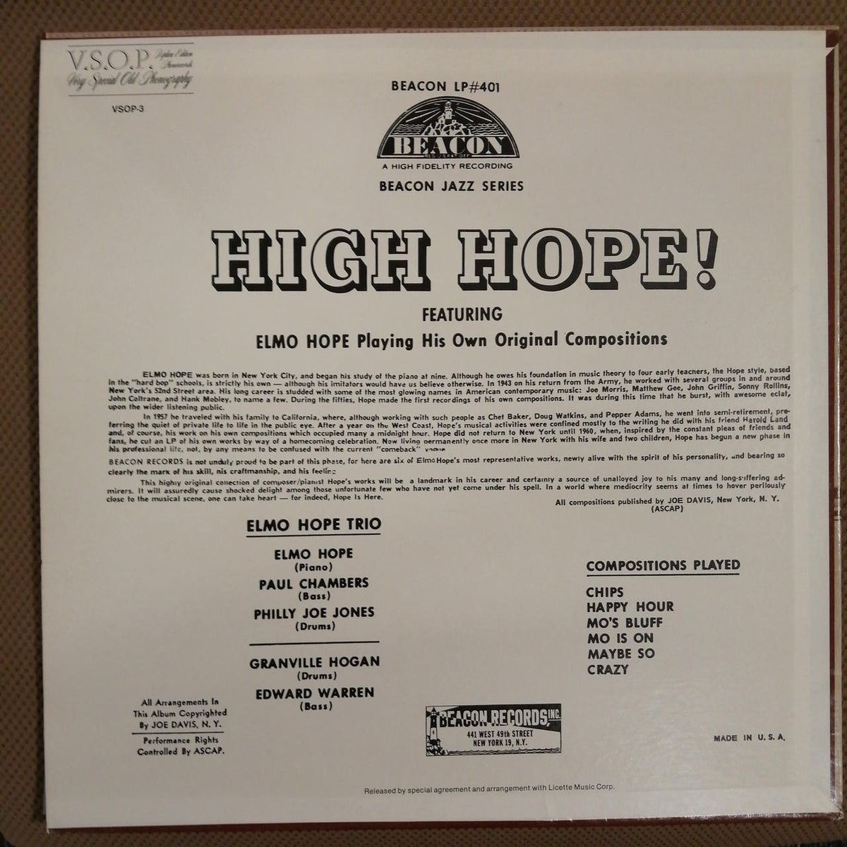 BEACON HIGH HOPE/ELMO HOPE BEACON 401 - Banzai Thrifting | BanzaiHobby