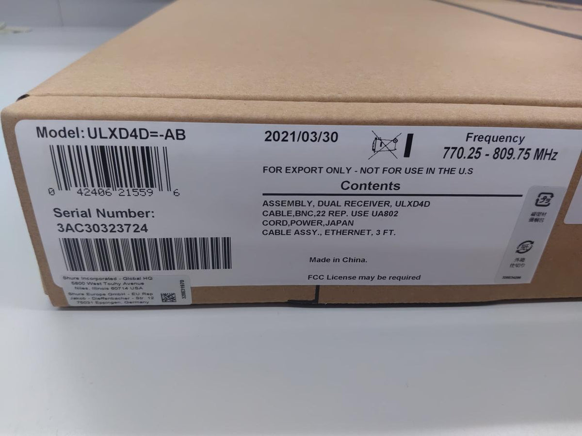 SHURE Other MIDI peripherals: ULXD4D-AB - Banzai Thrifting | BanzaiHobby
