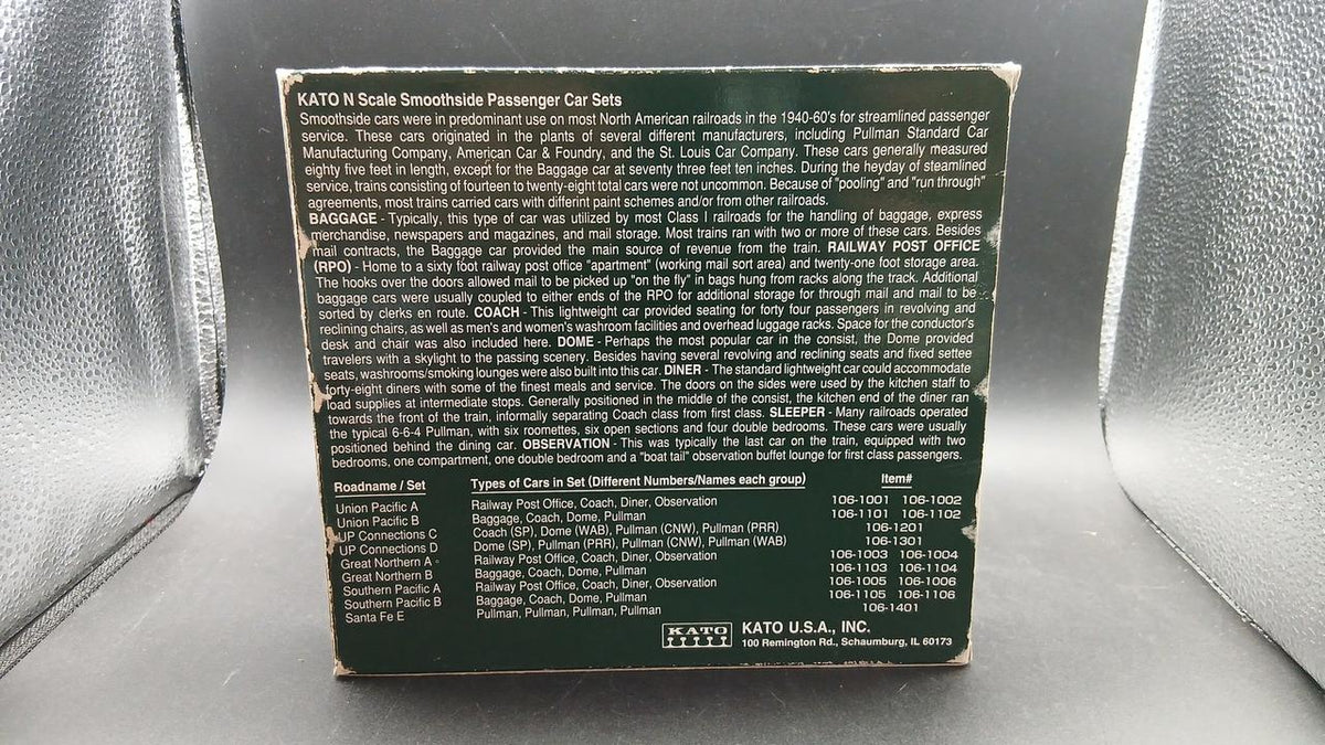 KATO SMOOTHSIDE PASSENGER CAR(SET A SOUTHERN PACIFIC-1 - Banzai Thrifting | BanzaiHobby