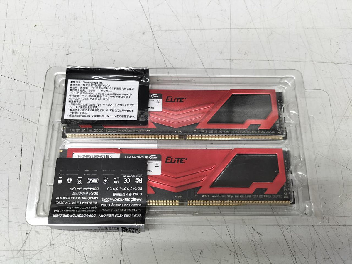 TEAM Desktop memory: 16GB (8GB×2) TPRD48G3200HC22BK - Banzai Thrifting | BanzaiHobby