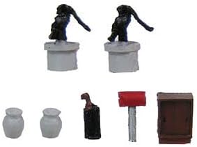 TGW NA-42 Showa Street Corner 2, Well 2, Urn 2, Mailbox 1, Umbrella Holder x 1, Shoe Box x 1 - BanzaiHobby