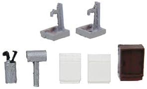 TGW NA-43 Showa Street Corner 3, Water Supply 2, Washing Machine 2, Mailbox 1, Umbrella Holder 1, Shoe Box x 1 - BanzaiHobby