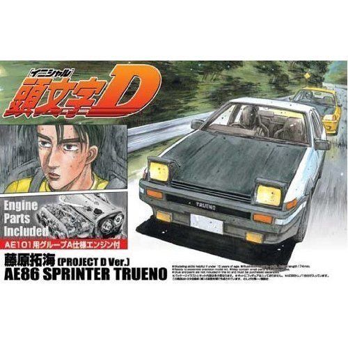 Aoshima 1/24 Fujiwara Takumi 86 Trueno Project D Specification - BanzaiHobby