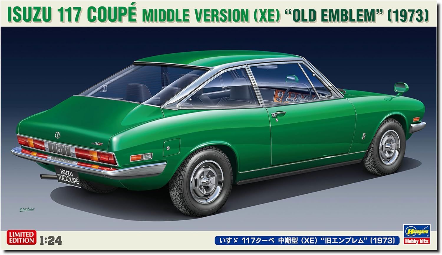 Hasegawa 20674 1/24 Isuzu 117 Coupe Medium (XE) Nembo ya