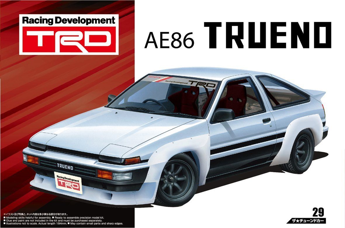 Aoshima 1/24 TRD AE86 Trueno N2 Specification `85 Toyota - BanzaiHobby