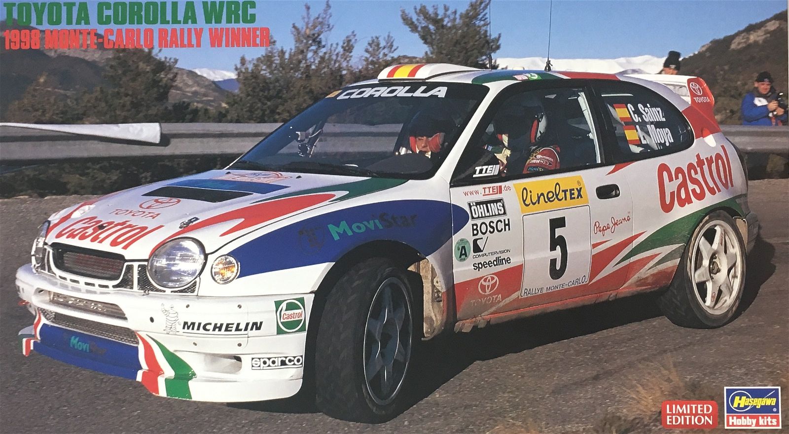 Hasegawa 1/24 Toyota Corolla WRC 1998 Monte Carlo Rally Winner - BanzaiHobby