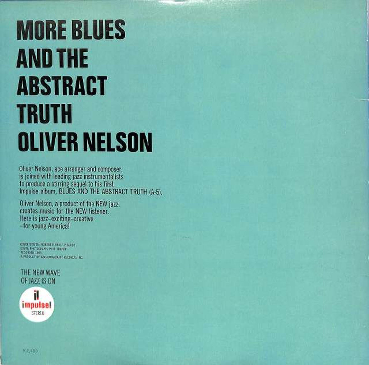Nippon Columbia Oliver Nelson "The Truth About the Blues Continued" YP-8502-AI