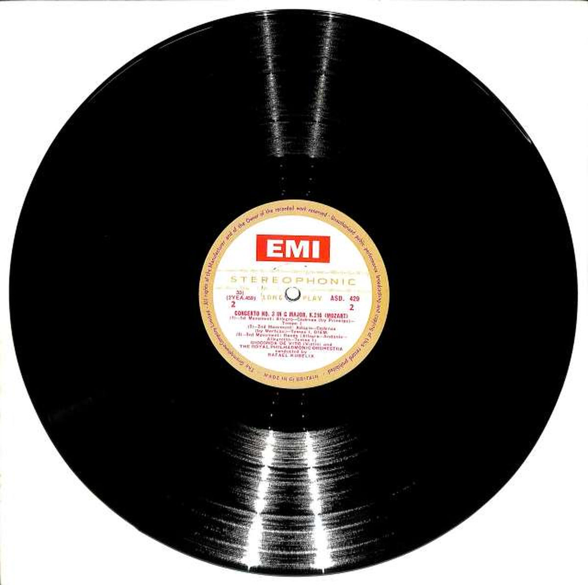 EMI (English Import Edition) Bach Mozart Violin Concerto De Vito ASD-429