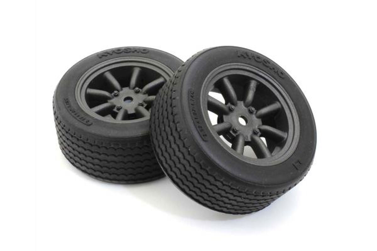 Kyosho FATH706BKM Glued TC Tire FZ02 (M/8Swatanabe Wheel/BL/2p) - BanzaiHobby