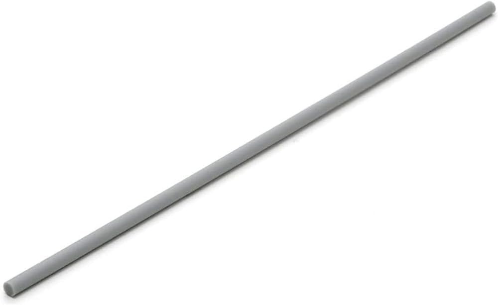 Wave OM-390 Plastic and Round Rod, Gray, Outer Diameter 0.2 inch (5.0 mm), 4 Pieces - BanzaiHobby