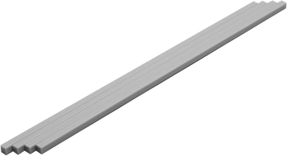 Wave OM-394 Plastic Square Rod, Gray, 0.16 inches (4.0 mm), 4 Pieces - BanzaiHobby
