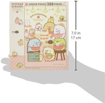 Ensky 300-1583 Strawberries at Cafe Sumikko - Sumikkogurashi (Puzzle, 300 Pieces, 26 x 38 cm) - BanzaiHobby