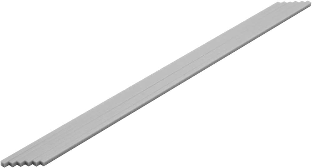 Wave OM-393 Plastic Square Rod, Gray, 0.12 inches (3.0 mm), 6 Pieces - BanzaiHobby