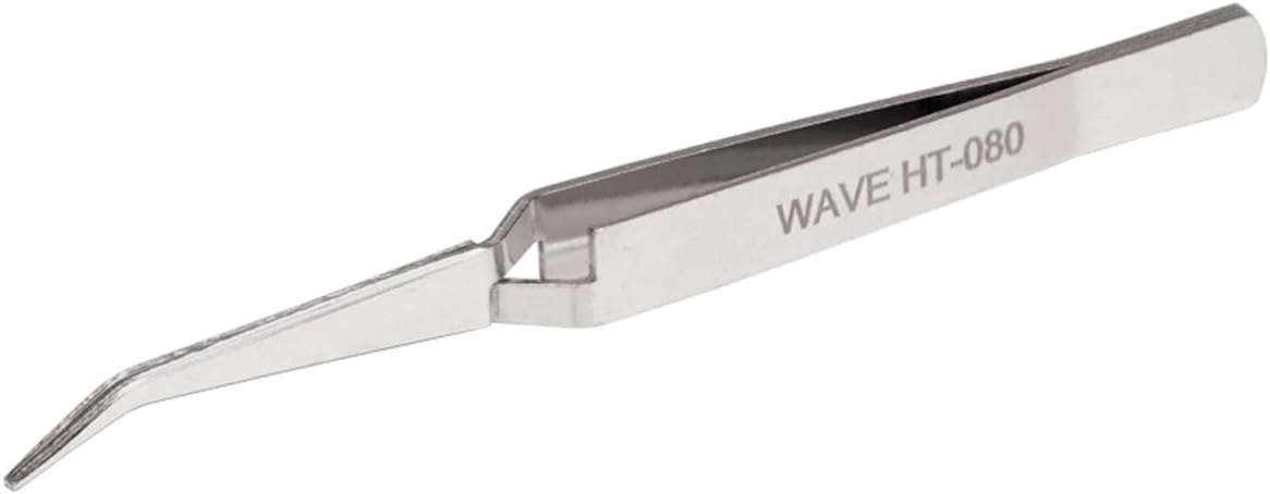 Wave HT-080 HG Reverse Operation Tweezers, Vine Neck Type - BanzaiHobby