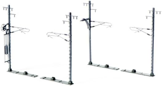 KATO 23-066-1 N Gauge Single Line Wide Overhead Pole (Gray/20 Pieces) - BanzaiHobby