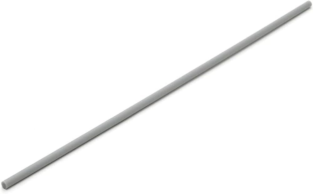 Wave OM-389 Plastic and Round Rod, Gray, Outer Diameter 0.18 inch (4.0 mm), 4 Pieces - BanzaiHobby