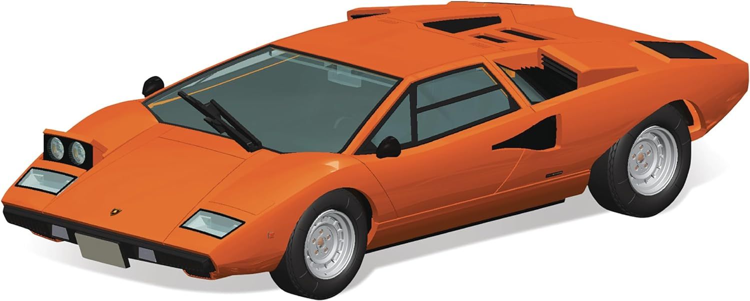 Aoshima Bunka Kyozai 20-C 1/32 The Snap Kit Series Lamborghini Countach LP400 Orange - BanzaiHobby