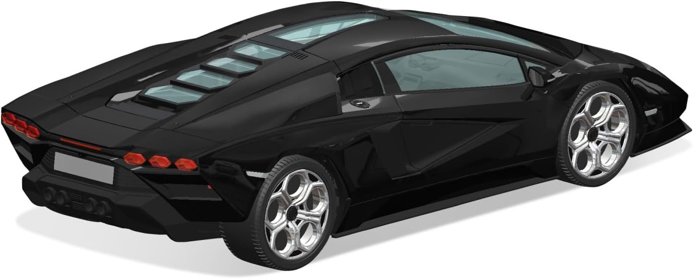 Aoshima 1/32 The Snap Kit Series Lamborghini Countach LPI 800-4 Black 19-D - BanzaiHobby