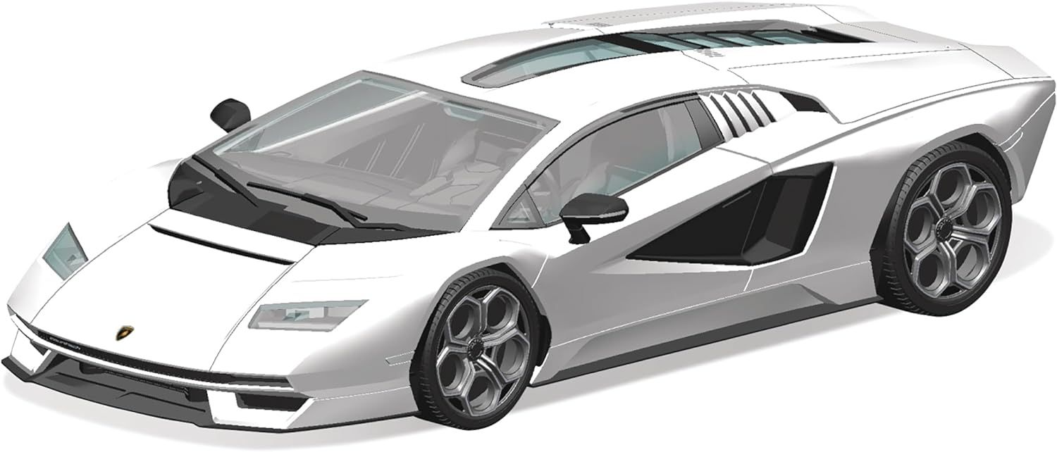 Aoshima Bunka Kyozai 19-A 1/32 The Snap Kit Series Lamborghini Countach LPI 800-4 White - BanzaiHobby