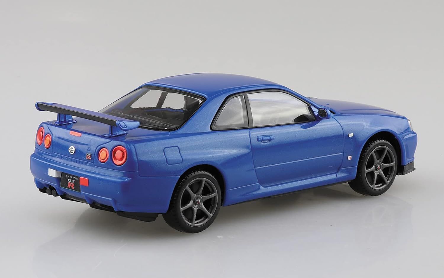 Aoshima Bunka Kyozai 1/32 The Snap Kit Series Nissan R34 Skyline GT-R Bayside Blue 11-A - BanzaiHobby