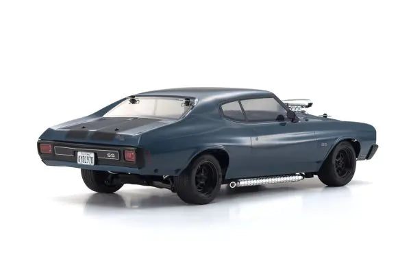 Kyosho 34494T1 1:10 Scale Radio Controlled Electric Powered 4WD FAZER Mk2 FZ02L VE Series readyset 1970 Chevy® Chevelle® Supercharged VE Dark Blue - BanzaiHobby