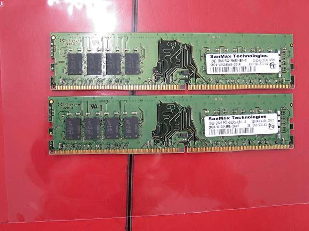 SANMAX TECNOLOGIES DDR4 DDR4 16GB*2 chips = 32GB - Banzai Thrifting | BanzaiHobby