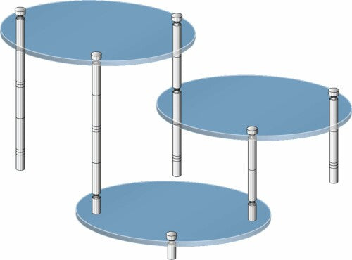 Hobby Base PPC-K129 Model Base R-18 Tiered Display Stand (4mm) - BanzaiHobby