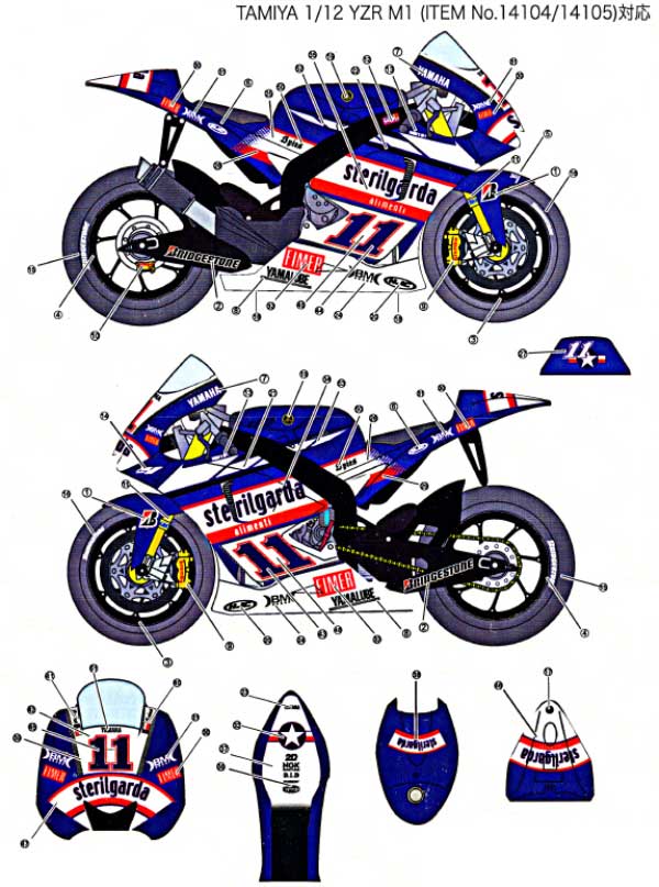 Studio27 DC815 1/12 YZR M1 2009VALENCIA GP ver. #11 Ben Spies Decal - BanzaiHobby
