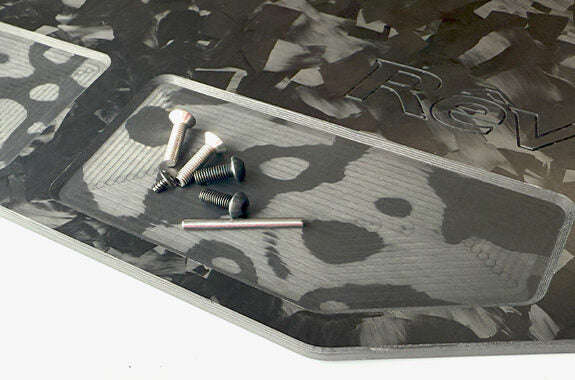 Reved RJ-014W Forged Carbon Pit Board (White Logo) - BanzaiHobby