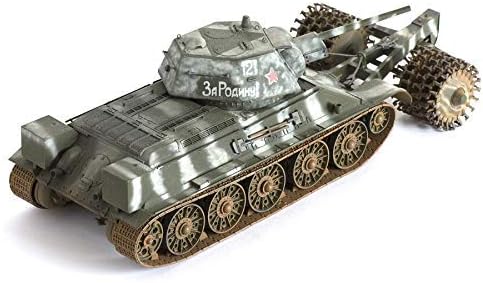Zvezda 3580 1/35 T-34/76 Soviet Tank w/ Mine Roller - BanzaiHobby