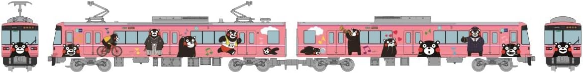 TOMYTEC Railway Collection Kumamoto Electric Railway 03 Type Kumamon Wrapping, 2-Car Set, Diorama Supplies - BanzaiHobby