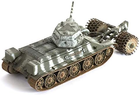 Zvezda 3580 1/35 T-34/76 Soviet Tank w/ Mine Roller - BanzaiHobby