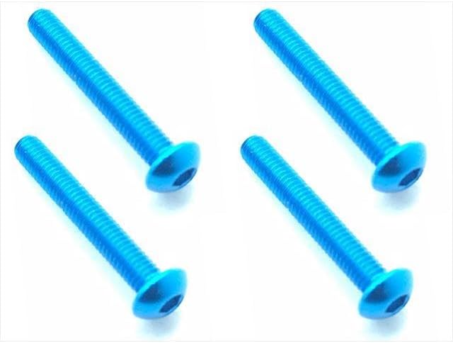 Square NAX-320TB 3x20 Hex Button Screws (Light Blue/6pcs) - BanzaiHobby