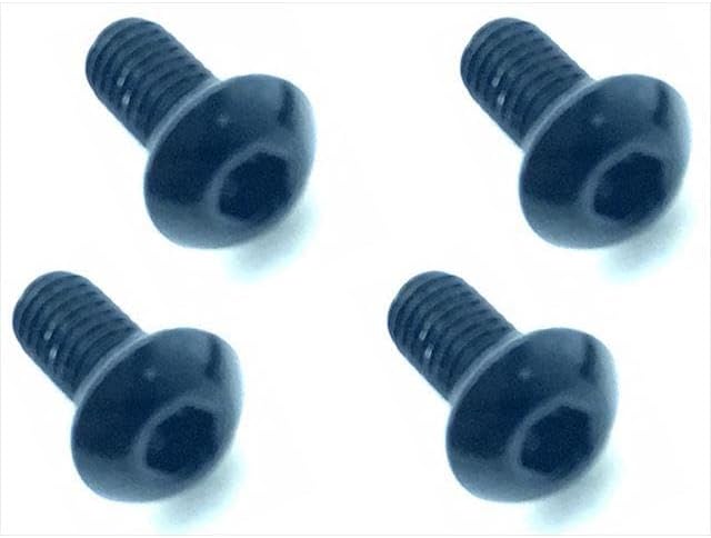 Square NAX-306BK 3x6 Hex Button Duraluminum Screws (Black/6pcs) - BanzaiHobby