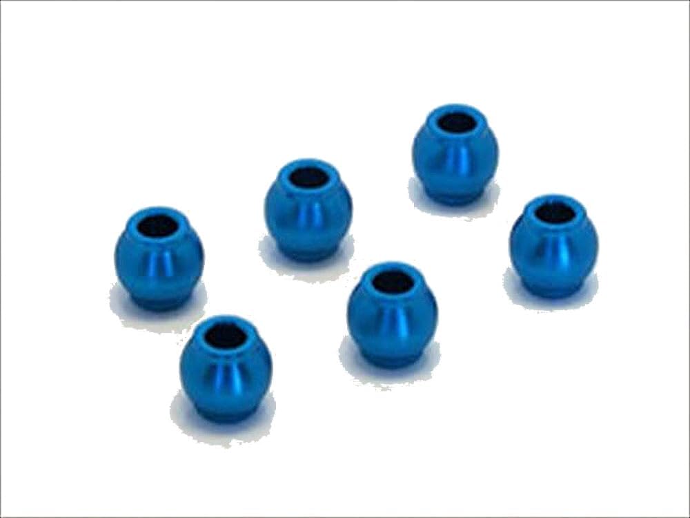 Square STD-318 Aluminum Steering Ball (for Tamiya TT-02) Blue (6 pieces) - BanzaiHobby
